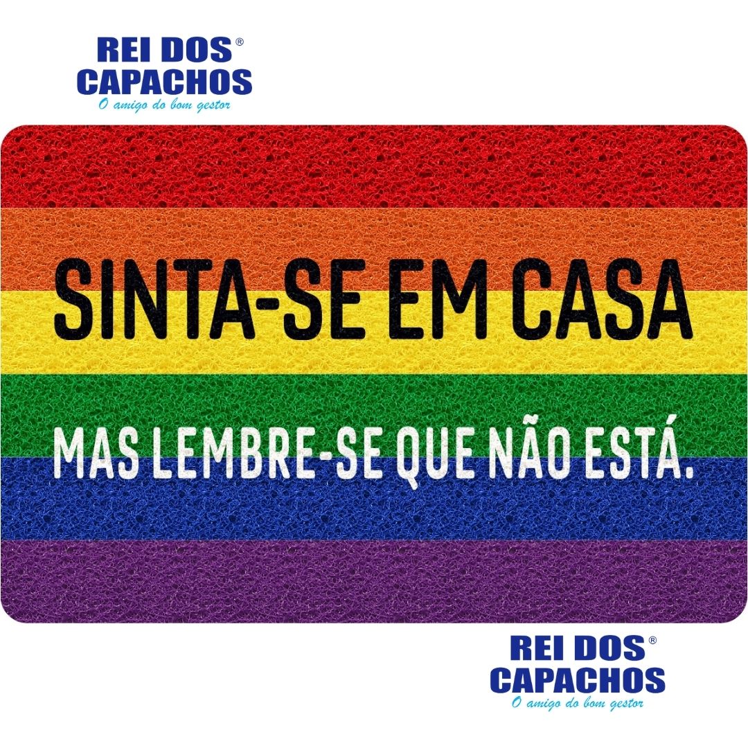 CAPACHO DIVERTIDO LGBT 0,60X0,40 - COLORIDO